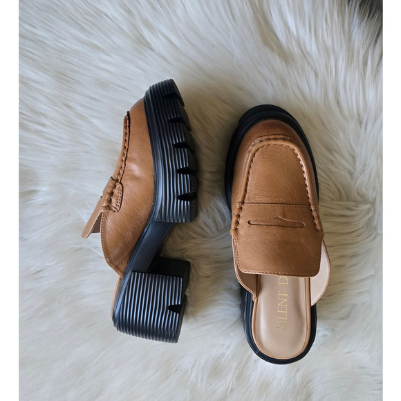 Silent D Logan Platform Loafer Mules - New 7 US - Picture 3 of 4